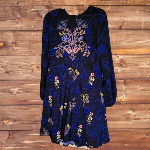 Navy A-line Loft dress only worn twice. - Picture 1 of 7